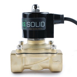 U.S. Solid 1" Brass Electric Solenoid Valve Underwater 110V AC Normally Closed VITON IP67 Air Water Oil Fuel