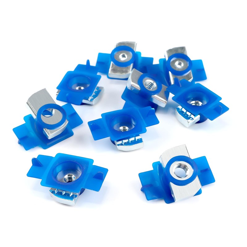 AOIGU 1/4"-20 Nylon Strut Channel Cone Nuts - 50PCS, Galvanized