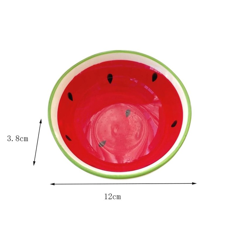 Leadigol Dessert Bowl with Spoon Watermelon Shape Rice Soup Bowl