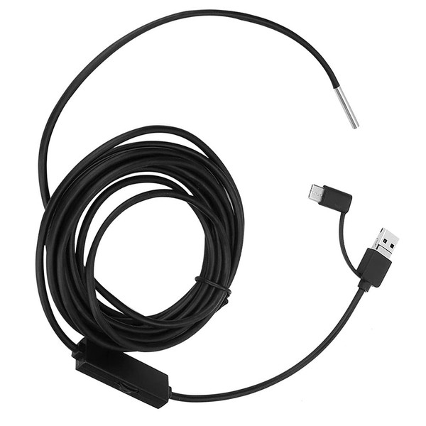 3 in 1 High Definition Waterproof Endoscope Pipe Inspection Borescope TypeC USB Cell Phone Borescope for Fiberscope 3.9mm (1 Meter Soft Wire)