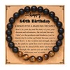 60th Birthday Gifts Bracelet for Men - Natural Stone Bracelets