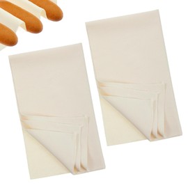 QFGasre 2 Pcs Tea Towels for Baking Sourdough, Reusable Linen Cloth for Bread Baking Proofing Cover Proofing Cloth Linen Clothfor Dough Baguettes Loaves Pastry Homemade Bread, 17 x 29 Inches