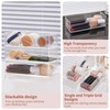 LUBOXIN Set of 2 Make Up Drawer Organiser, 3-Compartment &