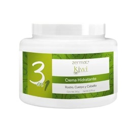 Crema Hidratante 3 En 1 Zermat Kiwi 390 ml | Para Rostro Cuerpo y Cabello | Hidratación Profunda Día y Noche | Piel Mixta | Con FPS y Aroma Cítrico