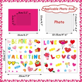 chiazllta 30 Packs Valentine’s Day Picture Frame Craft Kits for Kids Valentines DIY Craft Heart Art Valentine’s Day Party Decoration Favor Home Classroom Game Activities