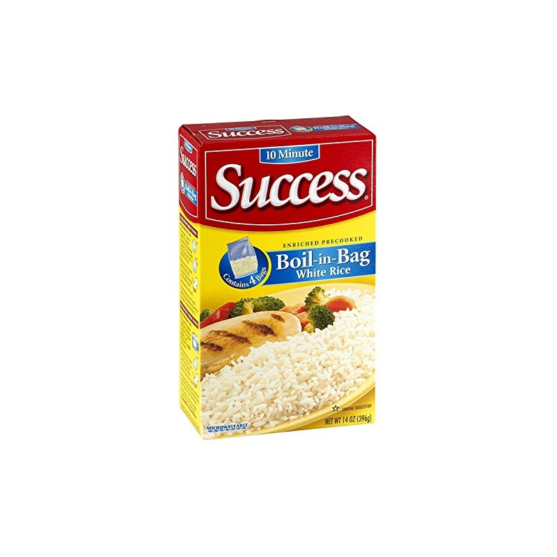 Success Rice, 10 Minute, Boil-in-Bag, Natural Long Grain White Rice,