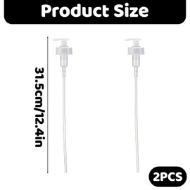 Monin Pump 1 L, Pack of 2 White Dosing Pump 1 L Syrup, Compatible with Monin Bottles, Precise 10 ml Dosage per Pump, Soap Dispenser Pump Head for 700 ml and 1000 ml Bottles Reusable