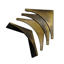 Corner Protector for Furniture Table, Metal Corner Guard, Retro Antique Decorative Furniture Edge Corners Guard Safety Covers Bumpers for Desk Speaker Jewelry Box Cabinet Corner Protectors (Bronze)