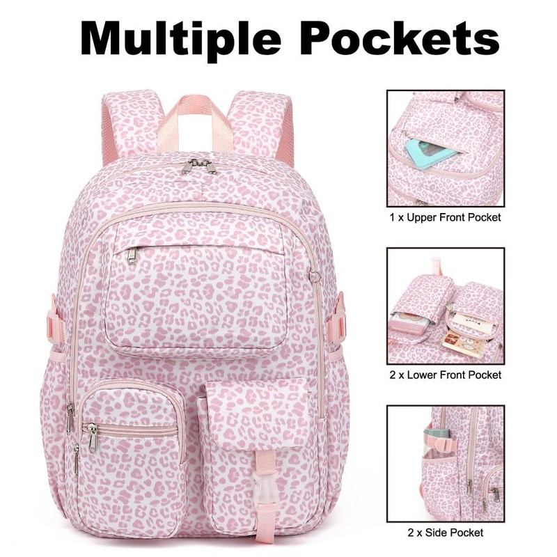 Girls Backpack for School, Teens Large Capacity Cute Lightweight Polyester