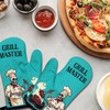 NAHMAKNE 2 Pack Funny BBQ Oven Mitts for Men, Grill