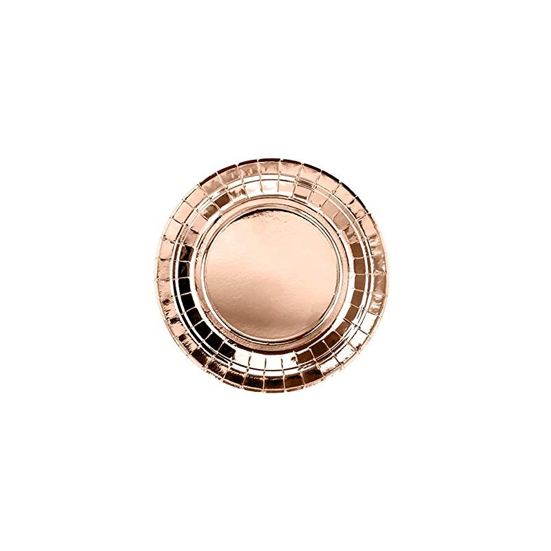 Luck and Luck Themed Party Wedding Paper Plates, Rose Gold,