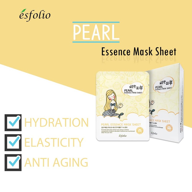 esfolio Pure Skin Mask Box – Pearl Essence Sheet Mask