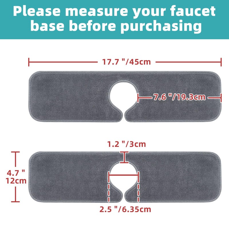 PoYang 2 Pack Kitchen Sink Splash Guard: Short Sink Faucet