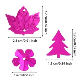 Penta Angel Christmas Sequins Confetti 30g Assorted Color & Style Plastic Spangles Beads Gold Foil Iron Slice Confetti Embroidery Craft for Wedding Christmas Clothes Jewelry Making (Flower&Plant)