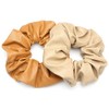 QinGoo Camel Leather Elastic Hair Scrunchie Beautiful Women's Scrunchie Hair
