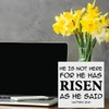 Christian Easter Decorations, He Has Risen Wooden Block Sign, Religious