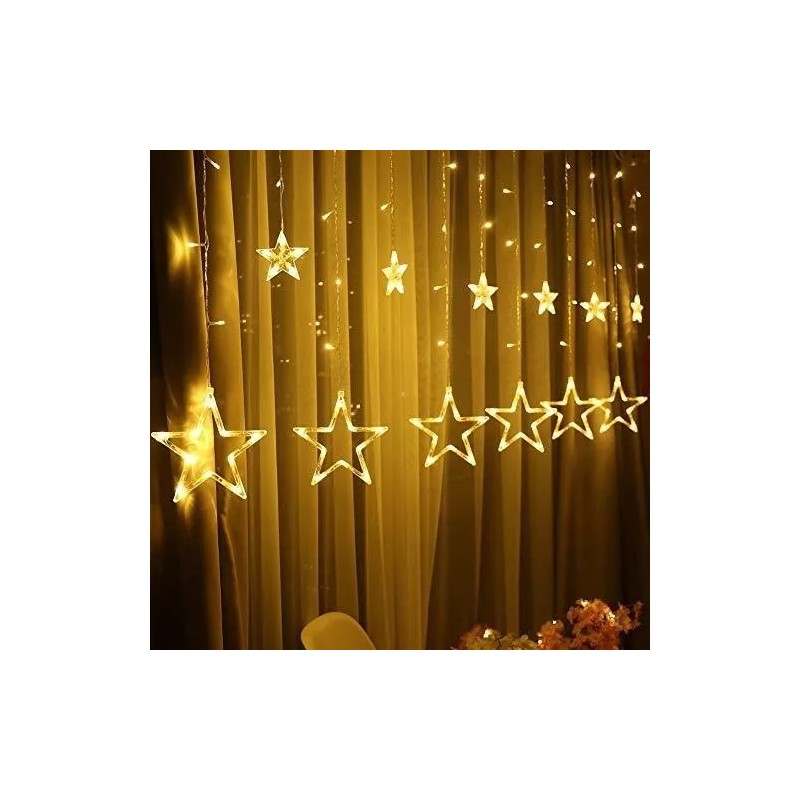 K&H Serie Luces Cortina De Estrellas Cálido Decoración Fiestas
