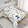 Smell Sunshine Cartoon Dog Comforter Set Rainbow Bones Printed Bedding
