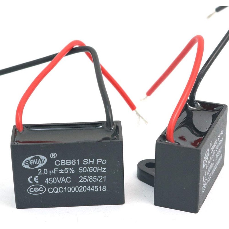 Fasizi 2 x CBB61 2uF 450V AC 50/60Hz Fan Motor