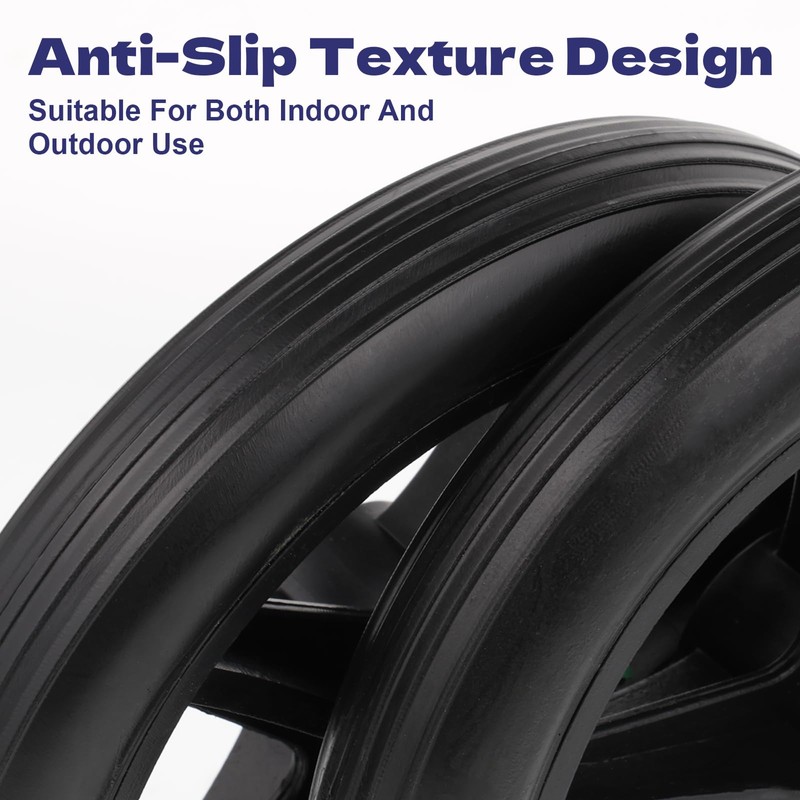 4PCS Rubber Wheel Replacement, 6 Inch Wheelchair Wheels for Walkers,Rubber