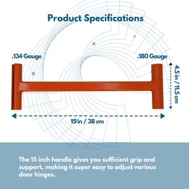 Door Hinge Adjustment Tool Hinge-Doctor - Hinge Bender Tool Compatible with 0.134 and 0.180 Gauge Hinges Standard Commercial & Residential Door Hinge Adjuster Wrench for Precise Alignment Adjusting