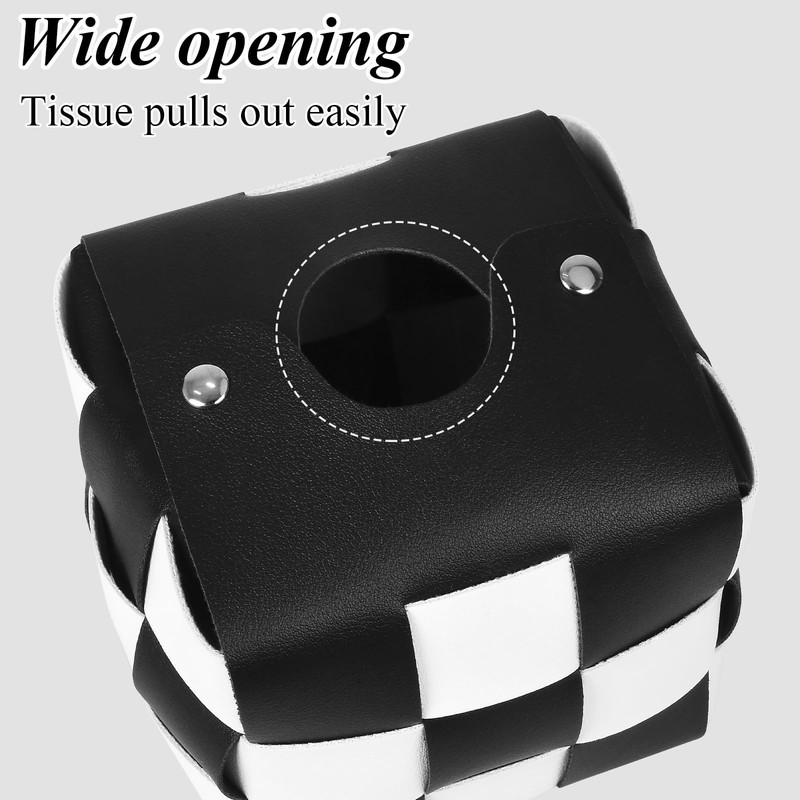 Tissue Box Holder, Cube Tissue Box Covers, PU Leather Square