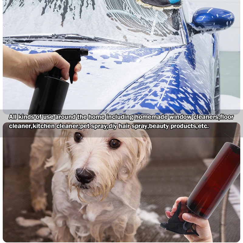 OFFIDIX 360° Water Spray Bottle 2 Pack 16 oz Continuous