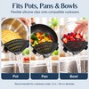 Clip-On Silicone Pot Strainer for Pasta, Vegetables & More –