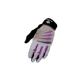 BIONIC Women's Cross-Training Full Finger Gloves, Gray/Purple, Large