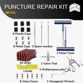 NOOGUI Tyre repair kit, repair in 15 minutes, tyre repair kit, car tyre repair kit