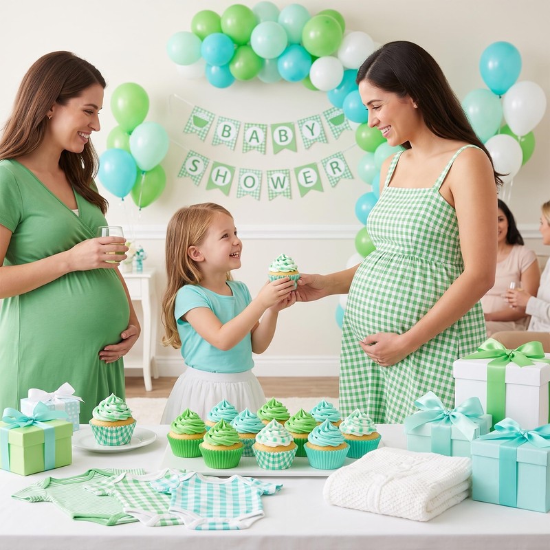 Glavatrix Cupcake Liners 200 Ct Sage Green 3 Patterns Paper