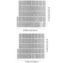 2PCS Glimmer Hot Foil Plate,Morden Script Alphabet Letter Numbers Metal Foil Plate Dies for Card Making Paper Crafts Embossing Scrapbooking Arts Crafts Scrapbooking Supplies Handmade Crafts Album Deco