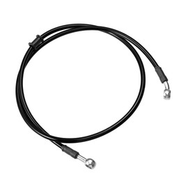 REPAIROCK 120cm 47.24" 10mm Motorcycle Braided Brake Clutch Oil Hoses Line Pipe Clutch Throttle Gas Line Fuel Pipe Black for ATV Dirt Bike Auto Replacement Parts