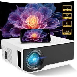 CoolEeve GC05 Projector: 1080P HD, WiFi & Bluetooth, + Towond 150" Screen BEST