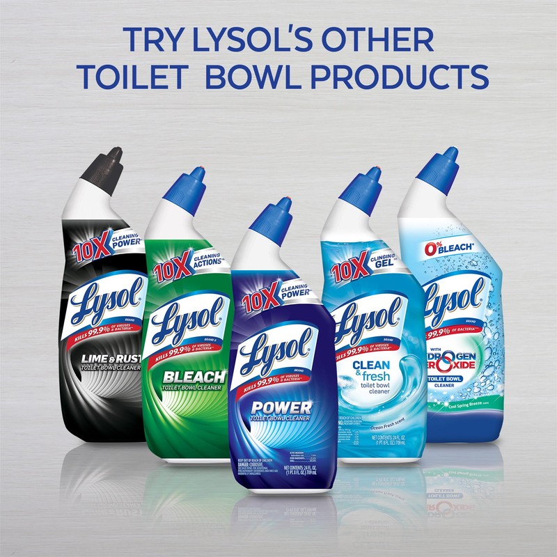 Lysol Bleach Free Hydrogen Peroxide Toilet Bowl Cleaner, Fresh, 24