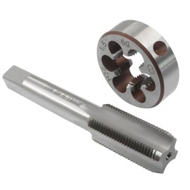 Murtenze 2 Pack M20 x 1.5 High-Speed Steel Tap and Die Set, M20 x 1.5mm Metric Thread Tap Round Thread Die, Right Hand Machine Tap