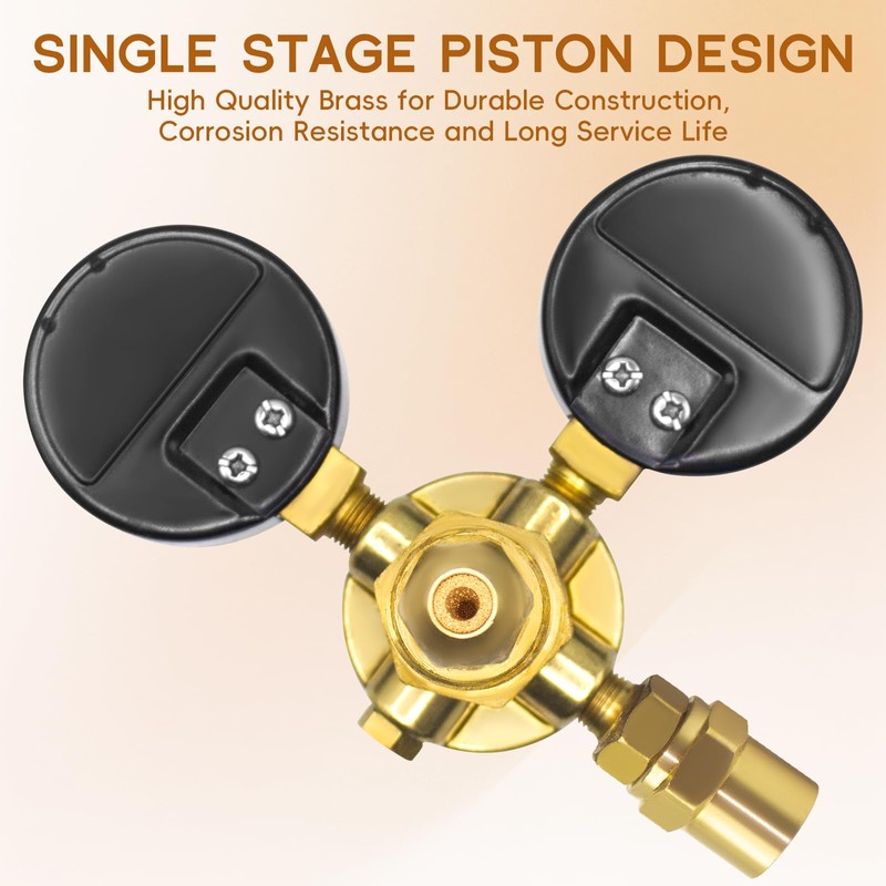 American Standard Welding Argon Regulator with 6.6 Feet Gas Hose,