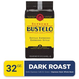 Supreme Bustelo Espresso Style Whole Bean Coffee, Dark Roast, 32 oz., Each (SMU01800)