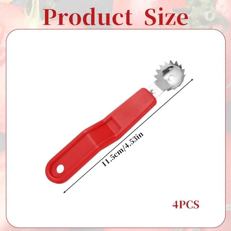 JJUNW 4Pcs Strawberry Huller, Stainless Steel Tomato Corer, Strawberry Huller
