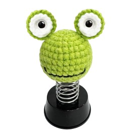 KIAYOO Car Bobble Head Frog, Funny Dashboard Accessory Interior Shaking Heads Nodding Doll, Home Office Ornaments Decor, Fun Gifts for Him Her Men Women Friends Boyfriend Birthday Christmas