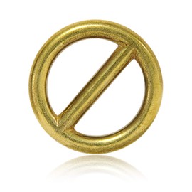 O-Ring 20 mm with Steel Bridge, Set of 4, DIY Dog Lead / Dog Collar, Rustproof, Bridge Ring Ideal with Paracord 550, Welded, Colour: Gold