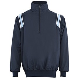 ADAMS USA ADMBB320-4XL-NYPB Umpire Long Sleeve Pullover Jacket, Navy/Powder Blue, 4X-Large