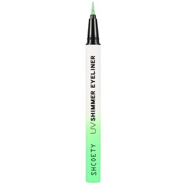 DALVGFN Metallic Neon Liquid Eyeliner Pen, Long Lasting Glitter Eye Liner, Waterproof & Smudge-proof, Glow Brightly Under UV Lights, Colorful Eye Makeup For Rave Party Music Festival, Shimmer Green