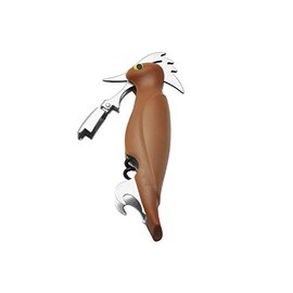 Weis Wine Waiter Corkscrew Woody, Stainless Steel Brown/Silver, 3.4 x 6 x 16.8 cm