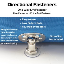 EZ-Xtend One Way Lift Fasteners Socket & Clinch Backing Plate with Flex Washer - Nickel Plated Brass (5, Long Prong)