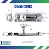IRONTITE® 2 Pack Polished Chrome Sliding Door Lock Internal, Surface
