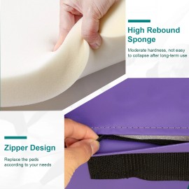 FDW Gymnastics Mat Incline Tumbling Mats Folding Cheese Mat for Gymnastics, Exercise - Pink