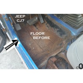 jocartsparts.com Fits Jeep CJ7 Highly Polished Aluminum Diamond Plate Front Floor Cover 1976-86