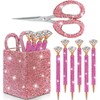 Qilery 8 Pcs Bling Desk Accessories for Valentines with 1