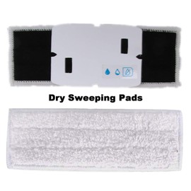 4 Pack Washable Mopping Pads Replacement Microfiber Cleaning Pads for iRobot Braava Jet 240 241, White, Dry Sweeping Pads